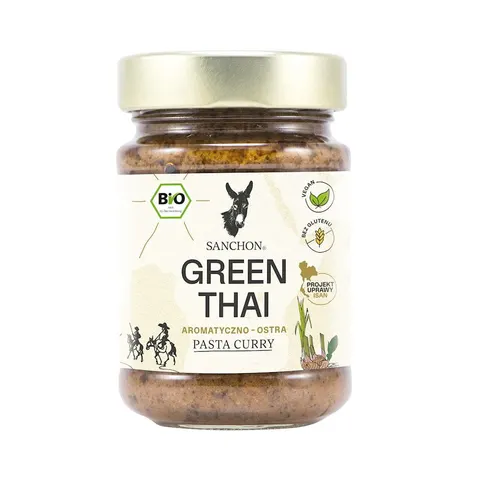 Pasta Curry Green Thai Bezglutenowa BIO 190g Sanchon