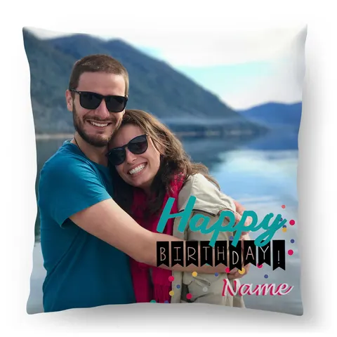 FOTO PODUSZKA ze Zdjęciem | 40x40 Happy Birthday