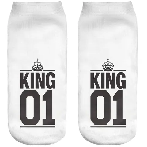 Śmieszne skarpetki damskie Stopki King 01