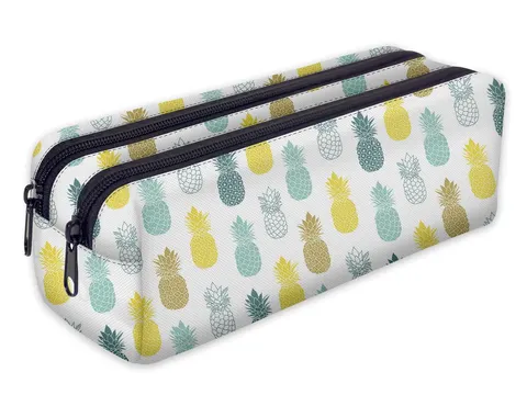 Piórnik szkolny podwójny tuba Ananas