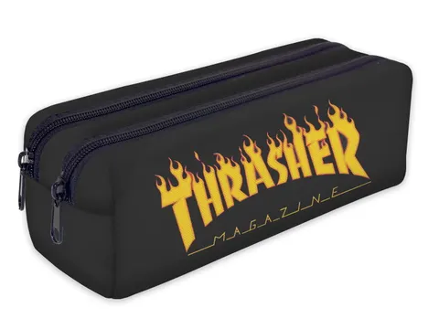 Piórnik szkolny podwójny tuba Thrasher black