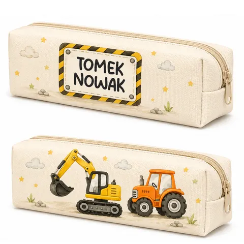 Piórnik tuba do przedszkola Koparka