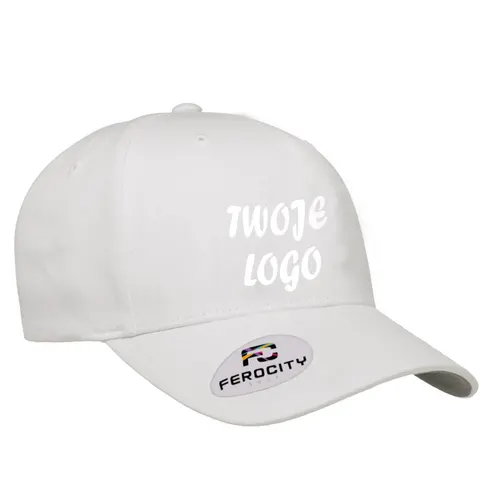 Czapka z daszkiem z własnym napisem logo nadrukiem Biała
