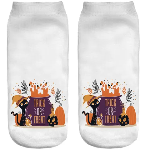 Stopki Halloween Kot z kociołkiem