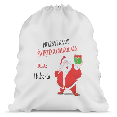 Worek na prezenty mały Mikołaj