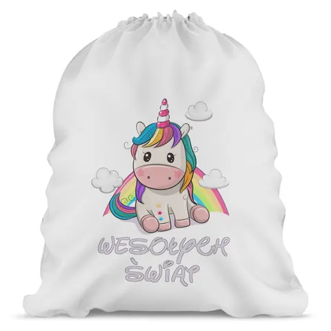Worek na prezenty duży Unicorn