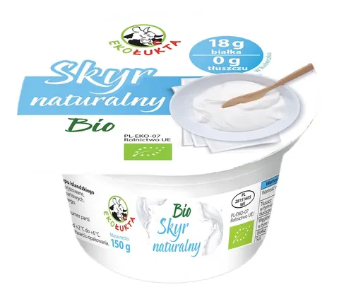 Jogurt Typu Skyr Proteinowy Naturalny BIO 150 g Eko Łukta