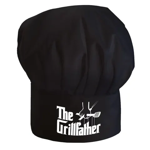 Czapka kucharska czarna Grillfather