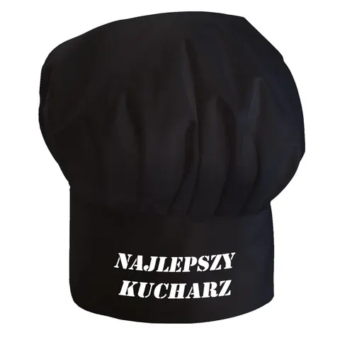 Czapka kucharska czarna Najlepszy kucharz