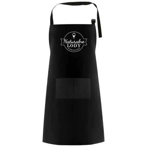 Fartuch gastronomiczny Naturalne lody czarny