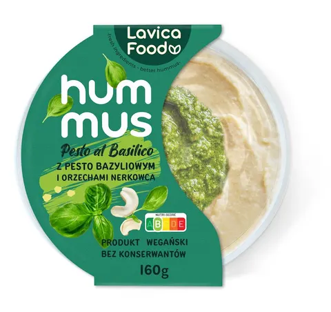 Hummus Pesto Al Basilico 160 g Lavica Food