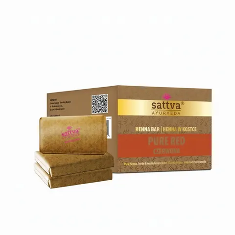 Henna Czerwona w Kostce ECO (3 x 80 g) 240 g Sattva (Ayurveda)