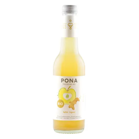 Napój Jabłko - Imbir Bez Dodatku Cukrów BIO 330 ml Pona