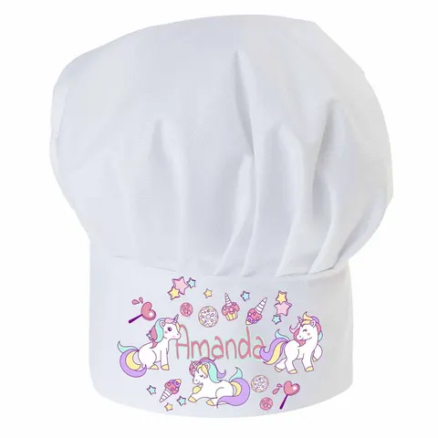 Czapka kucharska dziecięca Candy Unicorns