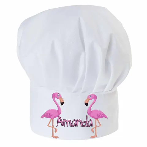 Czapka kucharska dziecięca Flamingi