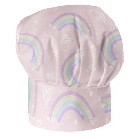 Czapka kucharska dziecięca Unicorn tęcza