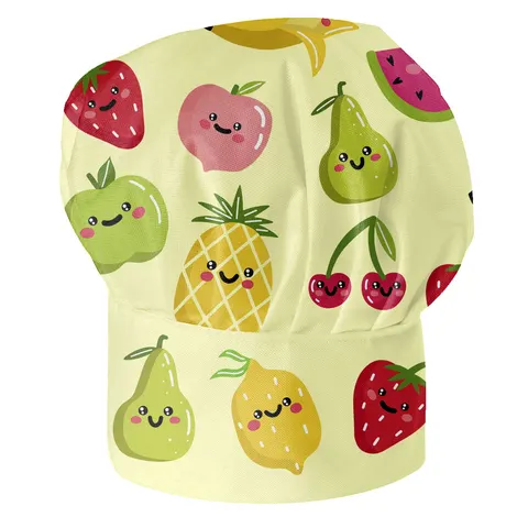 Czapka kucharska dziecięca Owoce