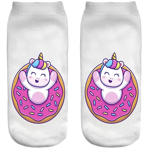 Śmieszne skarpetki damskie Stopki Unicorn Donut