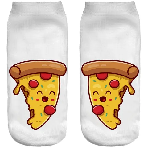 Śmieszne skarpetki damskie Stopki Pizza smile