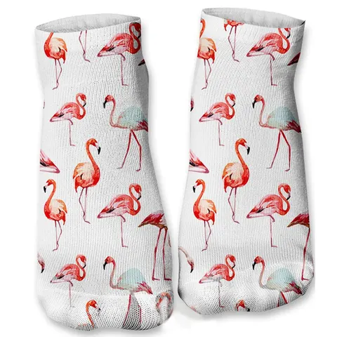 Śmieszne skarpetki damskie Stopki flamingos
