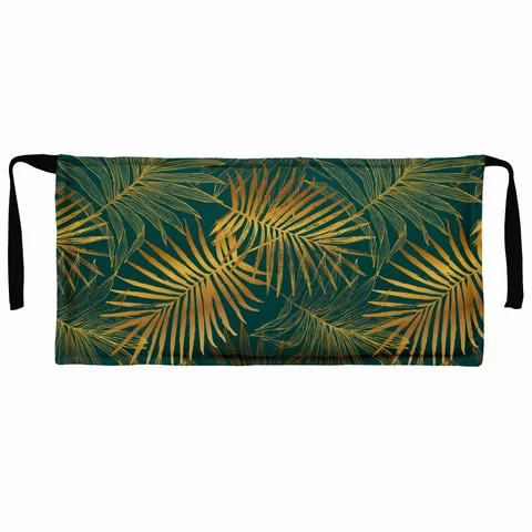 Poduszka zagłówek na leżak drewniany palm zielony