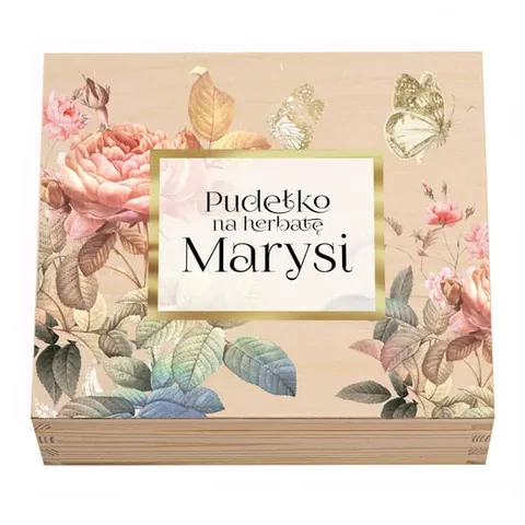 Drewniane pudełko na herbatę Pudełko na herbatkę