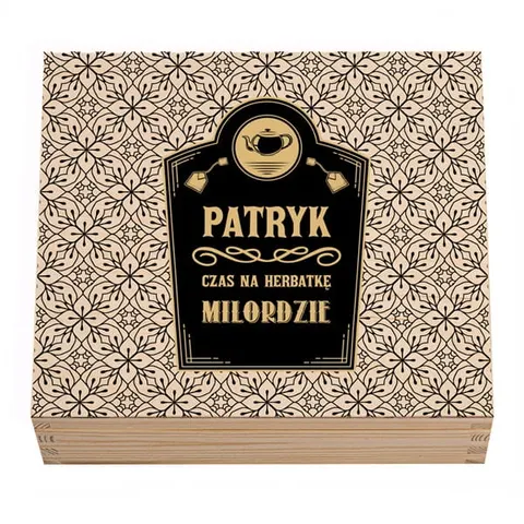 Drewniane pudełko na herbatę Milordzie