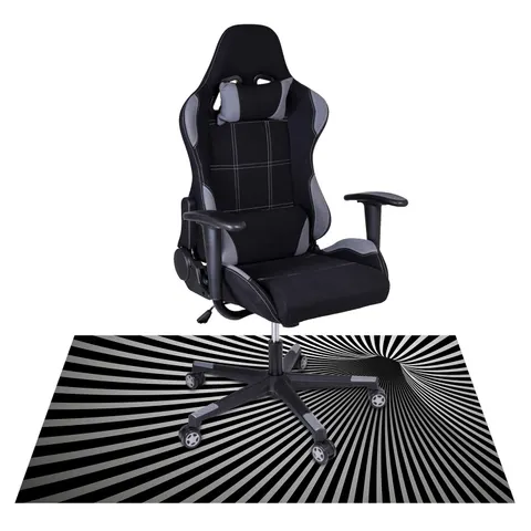 Mata Ochronna Pod Fotel 90 x 140cm Black White Tunel