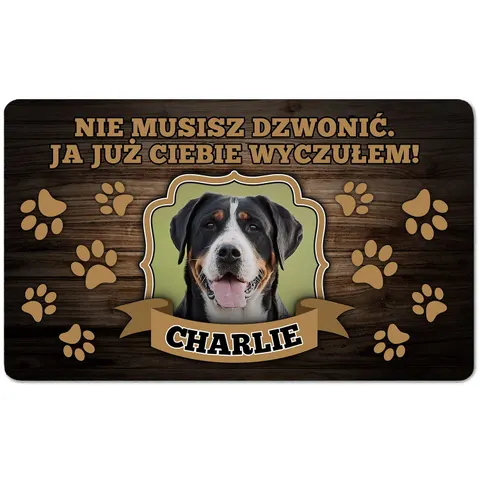 Personalizowana Wycieraczka pod drzwi 45x75 Nie Dzwoń, Czuję!
