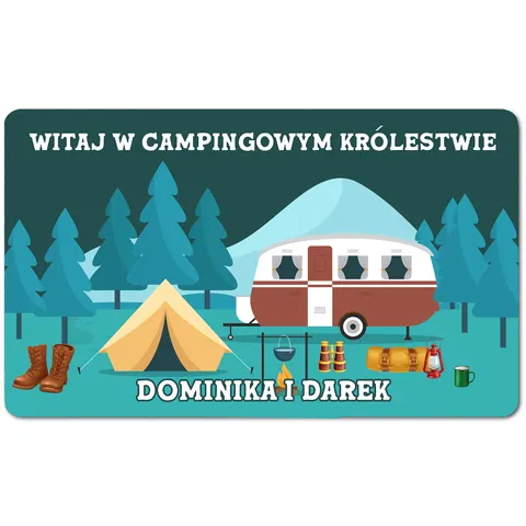 Wycieraczka Campingowe Królestwo + Twoje Imię