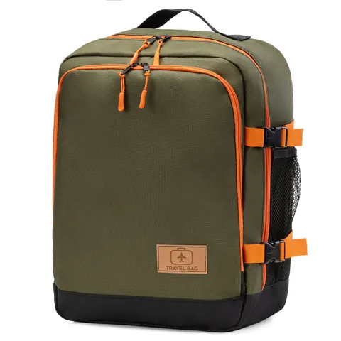 Torba samolotowa 40x25x20 mała Zielono-Pomarańczowa