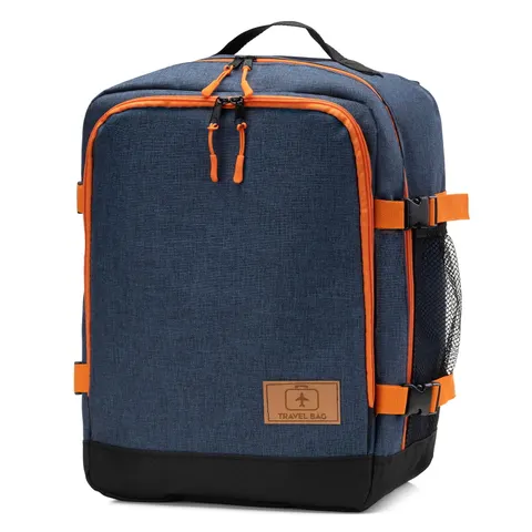 Torba samolotowa 40x25x20 mała Pomarańczowo-Niebieska TRAVELLER 2