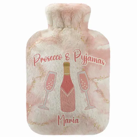 Termofor Pluszowy 2 litrowy Wzór + Imię, Prosecco