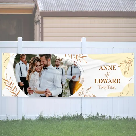Personalizowany baner na ślub 300 x 100 cm Ślub 2