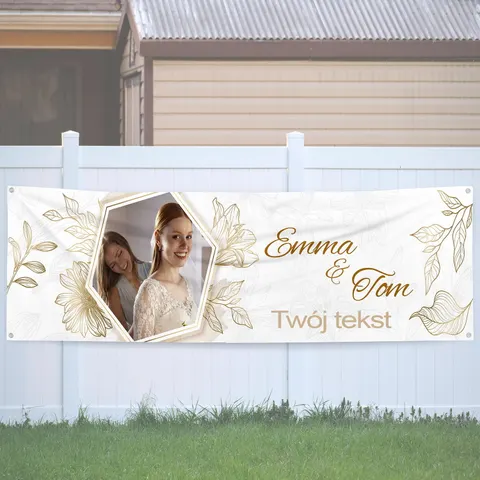 Personalizowany baner na ślub 300 x 100 cm Ślub 3