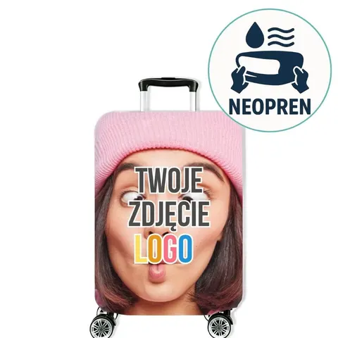 Pokrowiec neoprenowy na walizkę S Twoje ZDJĘCIE