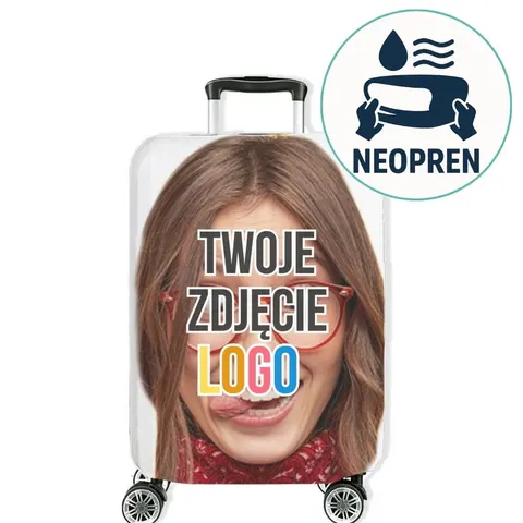 Pokrowiec neoprenowy na walizkę M Twoje ZDJĘCIE
