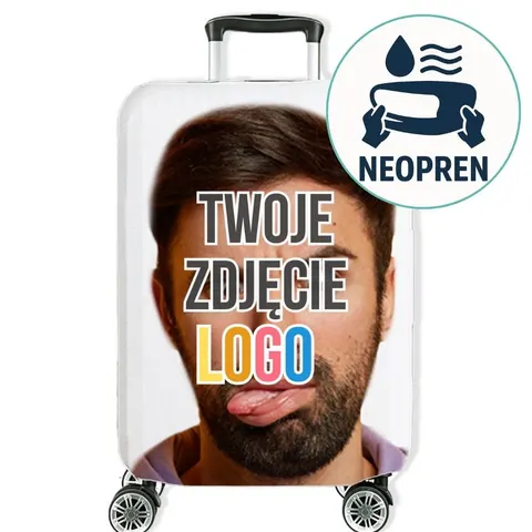 Pokrowiec neoprenowy na walizkę L Twoje ZDJĘCIE