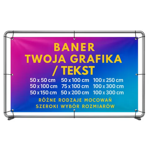 Personalizowany baner z Twoim zdjęciem, logo lub tekstem