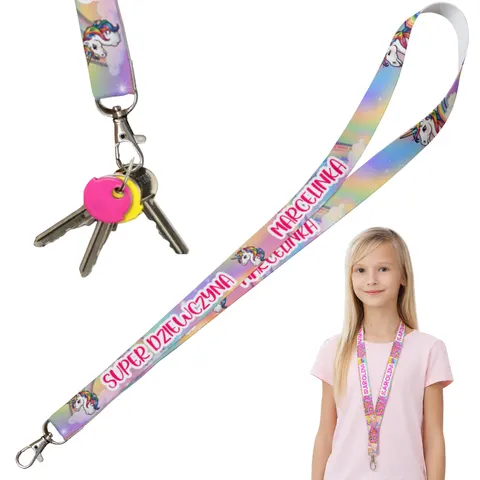 Smycz na klucze Personalizowana Unicorn