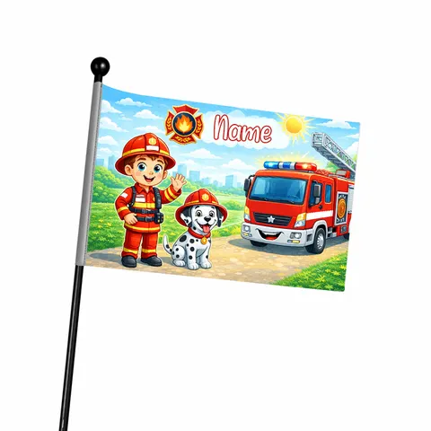 Flaga na rower Chorągiewka Firefighter