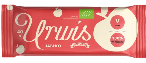 Baton Jabłkowy Urwis Bezglutenowy BIO 40 g Zmiany