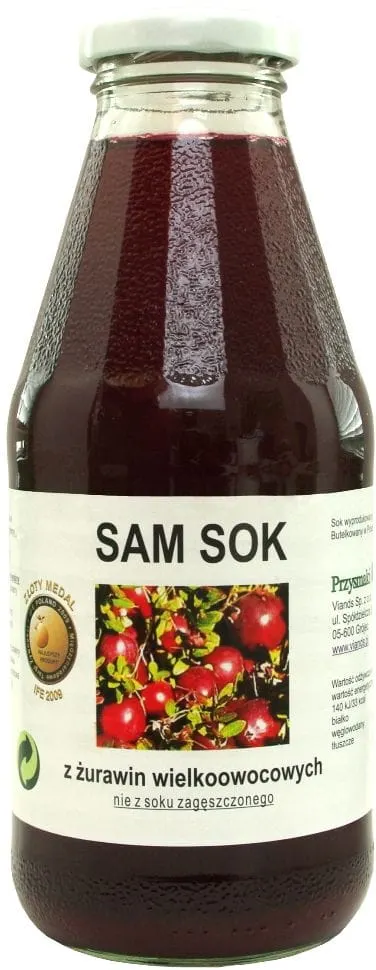 Sok z Żurawiny Wielkoowocowej NFC 500 ml Viands