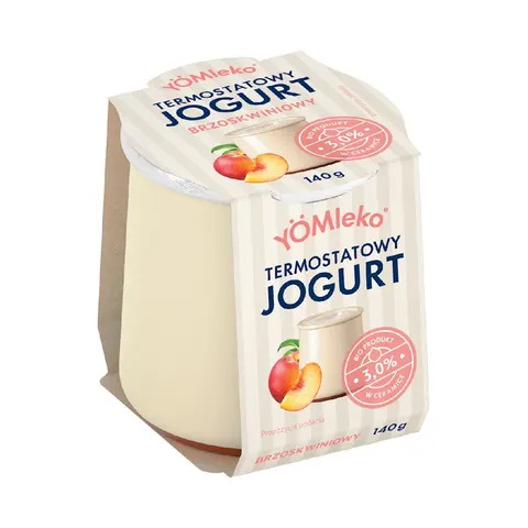 Jogurt Termostatowy Brzoskwiniowy 3% BIO 140 g Yomleko