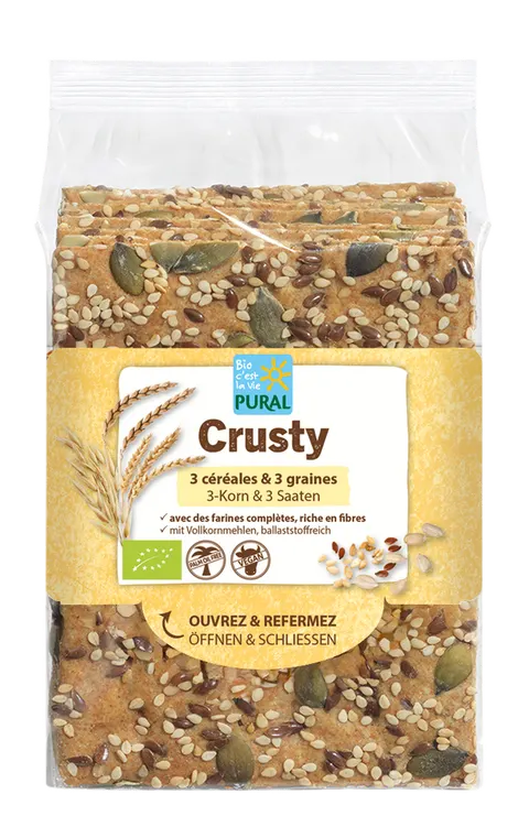 Pieczywo Chrupkie Błonnikowe Wielozbożowe z Nasionami BIO 200 g Pural