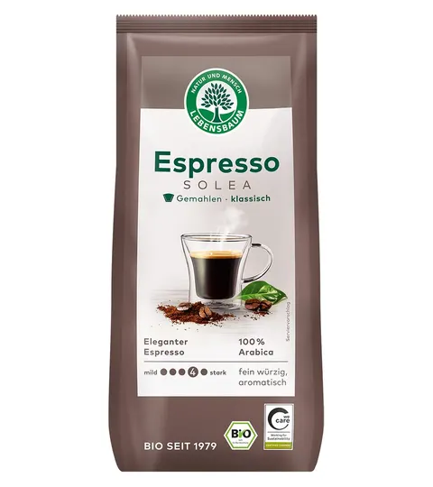 Kawa Mielona Arabica 100% Espresso Solea BIO 250 g Lebensbaum