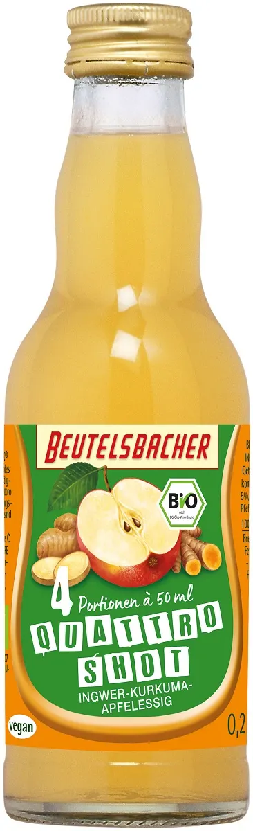 Shot na Odporność Jabłko - Imbir - Kurkuma BIO 200 ml Beutelsbacher