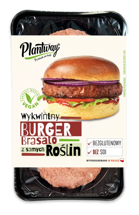 BURGER ROŚLINNY BRASATO 200 g - PLANTWAY