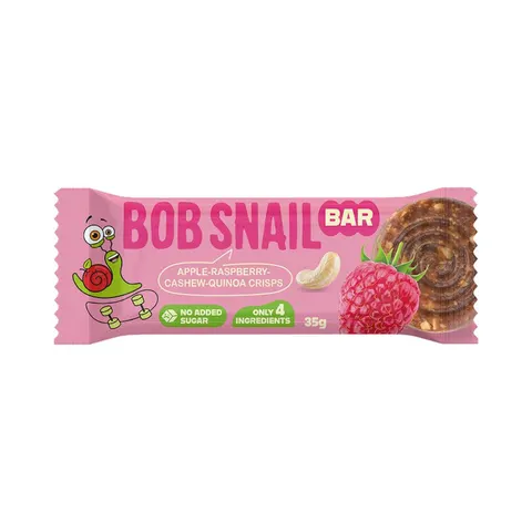 Baton Jabłko - malina - Orzechy Nerkowca Bez Dodatku Cukrów 35 g Bob Snail