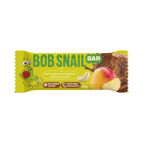 Baton Jabłko - Mango - Orzechy Nerkowca Bez Dodatku Cukrów 35 g Bob Snail
